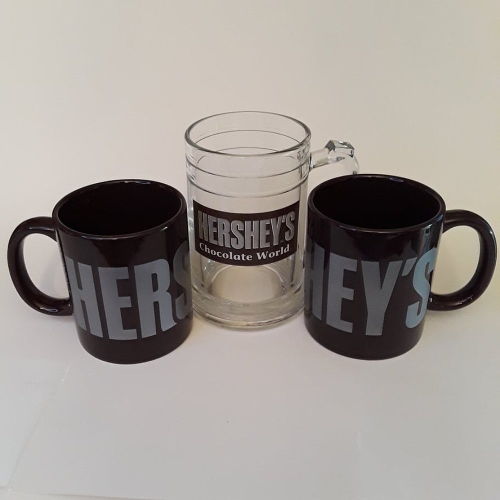 SET OF 2 HERSHEY'S COFFEE MUGS & A COLD BEVERAG E MUG - SET OF 3 - BUDGET PRICED